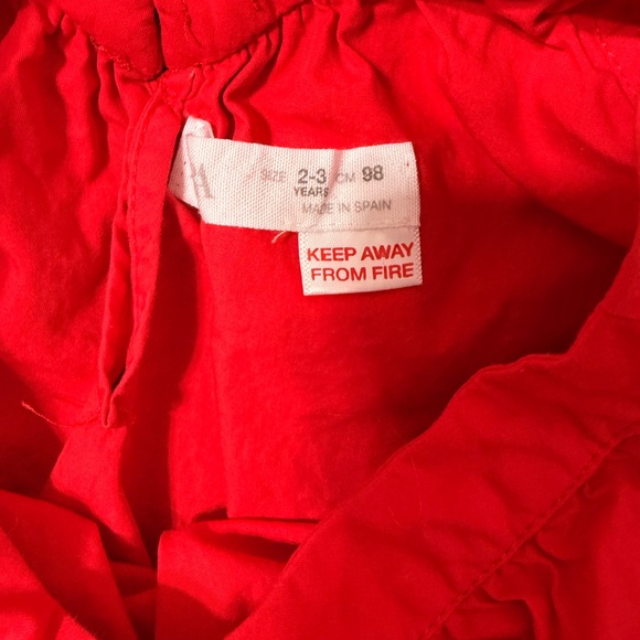 Zara Red Ruffled dress - Picture 2 of 3